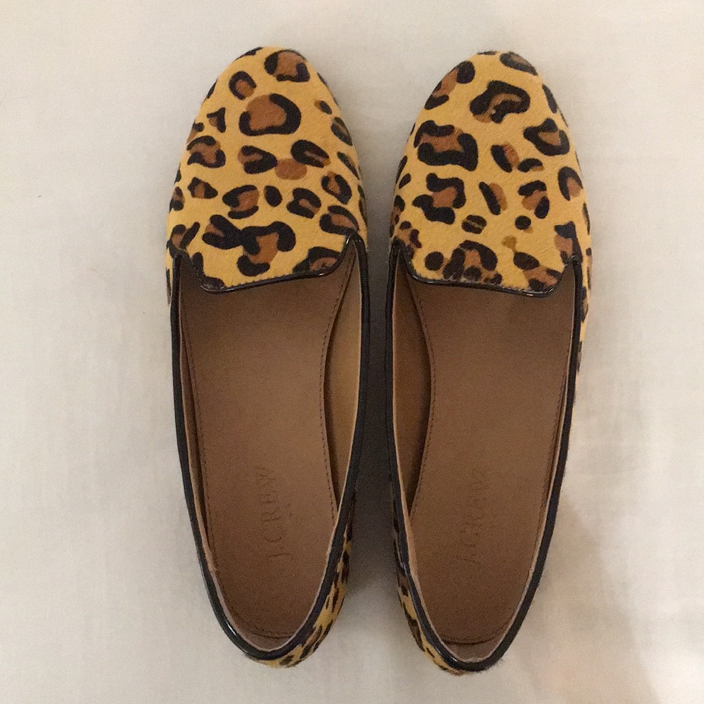 J.Crew Factory Cora Leopard Calf Hair Loafers